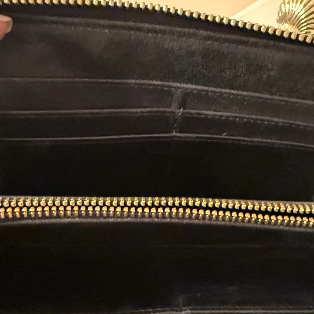 Tory Burch Britten Zip Continental Wallet in black croc-embossed leather EUC - Picture 11 of 11